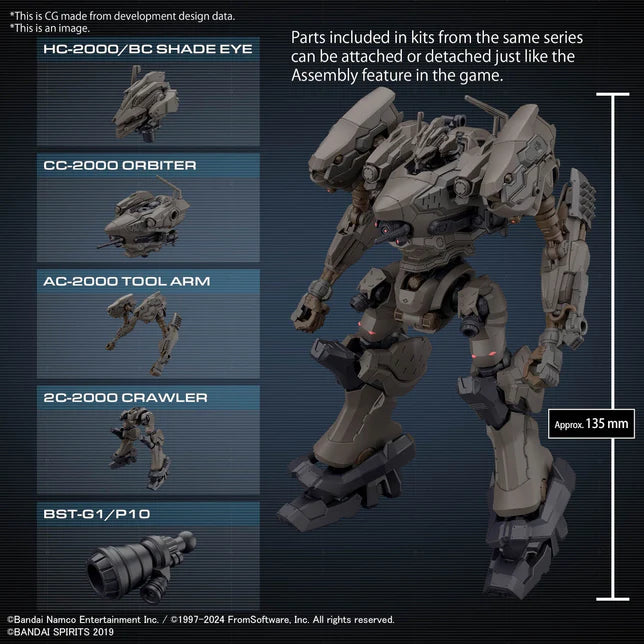 30MM ARMORED CORE Ⅵ FIRES OF RUBICON RaD CC-2000 ORBITER NIGHTFALL